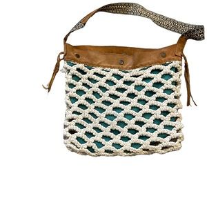 Lucky Brand Riviera Slim hobo shoulder bag in natural/green